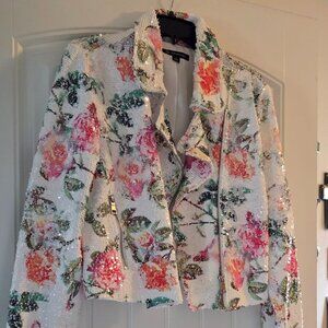 Sequined floral jacket